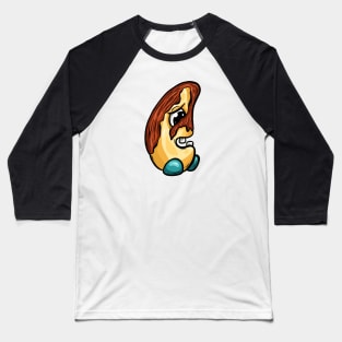 Brazil Nut Cartoon Character Baseball T-Shirt